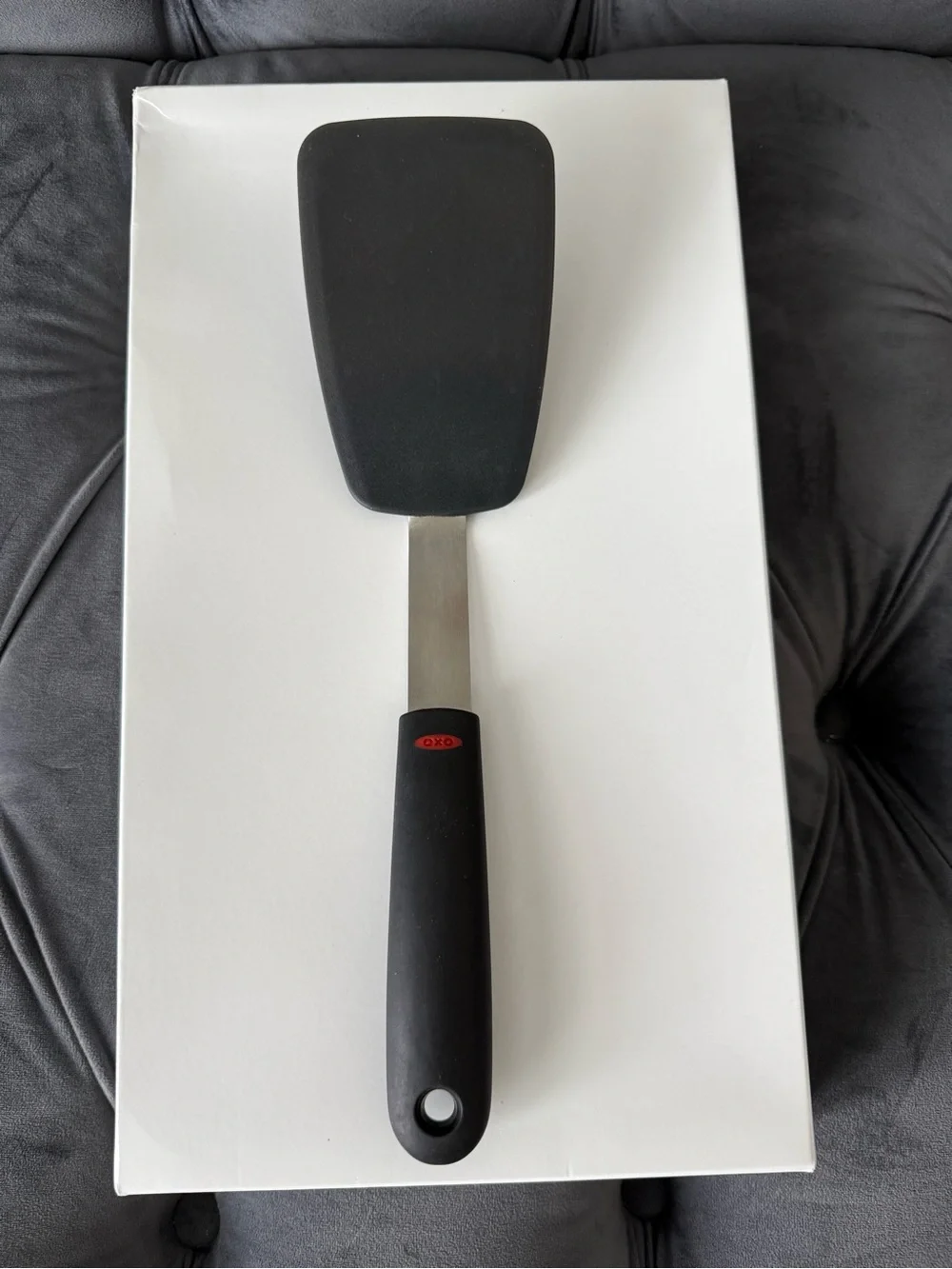OXO Good Grips Silicone Flexible Turner Spatula Black Heat Resistant New